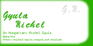 gyula michel business card
